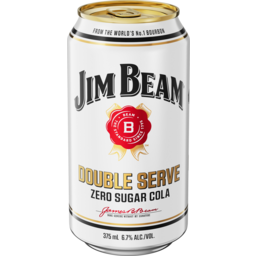 Photo of Jim Beam White Double Serve Zero Sugar Cola 375ml