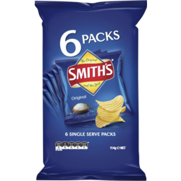 Photo of Smiths Original Crinkle Cut Chips 6 Pack
