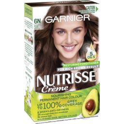 Photo of Garnier Nutrisse Permanent Hair Colour 6N Natural Nude Light Brown 