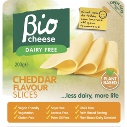 Photo of Dairy Free Cheddar Bio Cheese Slices 200g