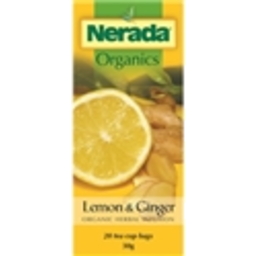 Photo of Nerada Organic Tea Bags Lemon & Ginger 20 Pack