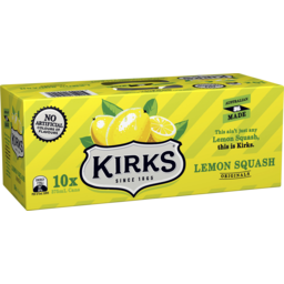 Photo of Kirks Lemon Squash Multipack Cans Soft Drink