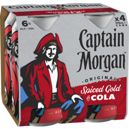 Photo of Captain Morgan Original Spiced Gold & Cola 4 6% Can 375ml