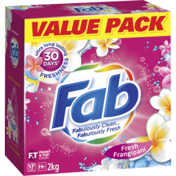 Photo of Fab Fresh Frangipani, Washing Powder Laundry Detergent 2kg