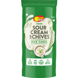 Photo of Sunrice Sour Cream & Chives Flavoured Thin Rice Cakes 160g