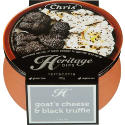 Photo of Chris Heritage Goats Cheese & Black Truffle 170gm