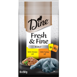 Photo of Dine Fresh & Fine In Jelly With Chicken & Turkey Cat Food Pouch