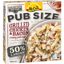 Photo of Mccain Pub Size Grilled Chicken & Bacon Creamy Pasta Bake 480g