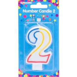 Photo of Korbond Number 2 Birthday Candle