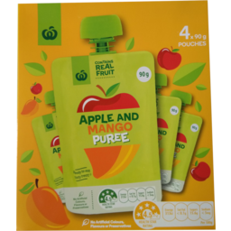 Photo of Select Fruit Puree Pouch Apple Mango 4 Pack