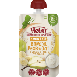Photo of Heinz® Smoothie Banana, Pear & Oat + Greek Style Yoghurt Baby Food Pouch 8+ Months 120g
