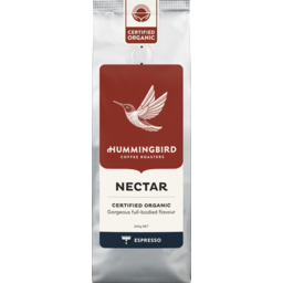 Photo of Hummingbird Fair Trade Organic Fresh Coffee Nectar Espresso Grind - 200g