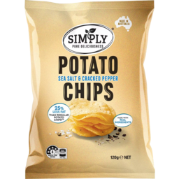 Photo of Simply Potato Chips Sea Salt & Cracked Pepper 120gm