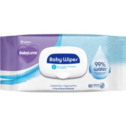 Photo of Babylove 99% Water Baby Wipes 80 Pack