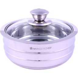 Photo of Wonderchef Austin Midi Stainless Steel Serving Casserole with Lid 1.3 Litres/20cm Silver
