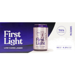 Photo of Mccashin's First Light Low Carb Lager 10 Pack x 330ml