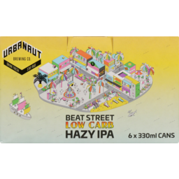 Photo of Urbanaut Beat Street Hazy Ipa Low Carb 6 Pack X 330ml