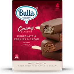 Photo of Bulla Creamy Classics Cookies & Cream Ice-cream 4pk
