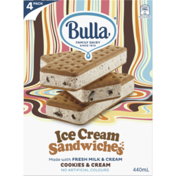 Photo of Bulla Cookies & Cream Ice Cream Sandwiches