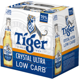 Photo of Tiger 4.2% Crystal Ultra Low Carb 330ml Bottles 12 Pack