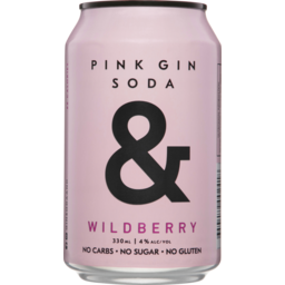 Photo of Ampersand Pink Gin Soda Wildberry