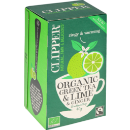 Photo of Clipper Organic Tea Green Lime & Ginger 20 Pack