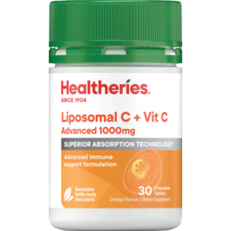 Photo of Healtheries Liiposomal C + Vit C Advance 1000mg Tablets 30 Pack