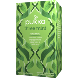 Photo of Pukka Three Mint Herbal Tea Bags - Organic & Fair Peppermint, Spearmint And Fieldmint - 20 Sachets Per Box