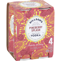 Photo of Billson's Vodka With Pineberry Splash 4x355ml