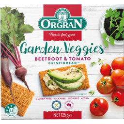 Photo of Orgran Gluten Free Garden Veggies Beetroot & Tomato Crispibread
