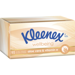 Photo of Kleenex Aloe Vera & Vitamin E 3 Ply Facial Tissues 95 Pack 