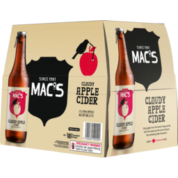 Photo of Mac’s Cloudy Apple Cider Bottles