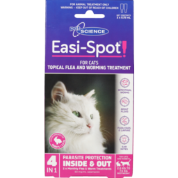 Photo of Petscience Easi-Spot Topical Flea & Worm Treatment For Cats & Rabbits 2x0.75m