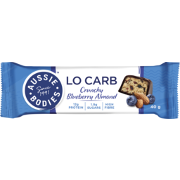 Photo of Aussie Bodies Lo Carb Protein Bar Crunchy Blueberry Almond