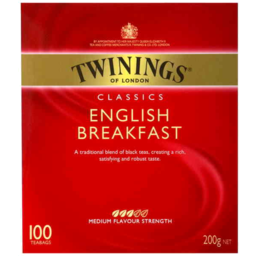 Photo of Tea, Twining's English Breakfast Medium Strength Tea Bag 100-pack
