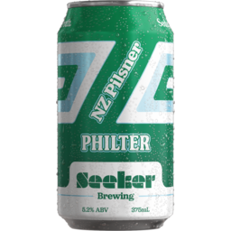 Photo of Seeker Brewing x Philter NZ Pilsner Can