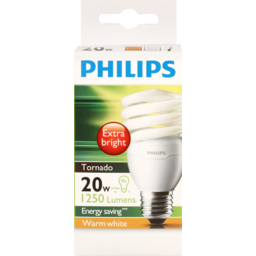 Photo of Philips Compact Fluorescent Light Bulb Tornado 20w E27 Warm White