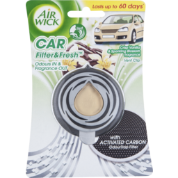Photo of Airwick Filter & Fresh Car Air Freshener Crisp Vanilla & Sparkling Blossom