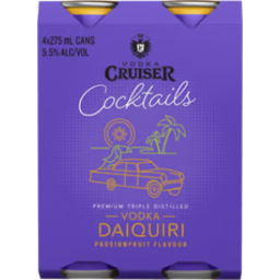 Photo of Cruiser Cocktail Passionfruit Daiquiri 4x275ml