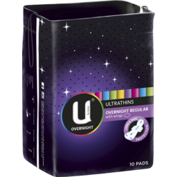 Photo of U By Kotex Overnight Ultrathins Pads Regular 10 Pack 