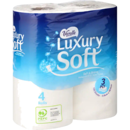 Photo of Vevelle Luxury Soft Toilet Paper Standard Roll 4 Pack