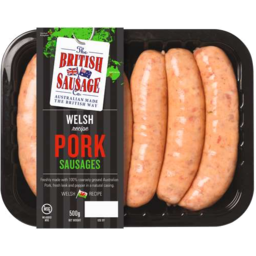 Photo of British Welsh Pork Sausages 500g