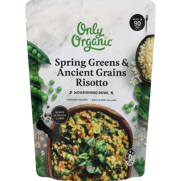 Photo of Only Organic Prepared Meal Nourishing Bowl Spring Greens & Grains Riotto 300g