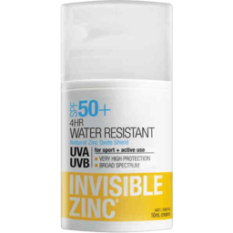Photo of Invisable Zinc 4hr Water Resistant 50+