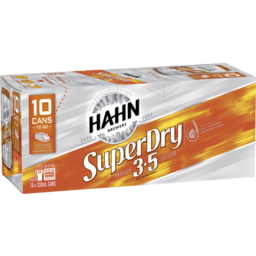 Photo of Hahn Super Dry 3.5% Can 375ml 3x10pk