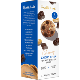 Photo of Health Lab Ball Multipack Chewy Choc Chip Peanut Butter Protein Ball 3 Pack X