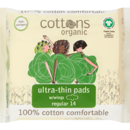 Photo of Cottons Ultra Thin With Wings Regular Sanitary Pads 14 Pack