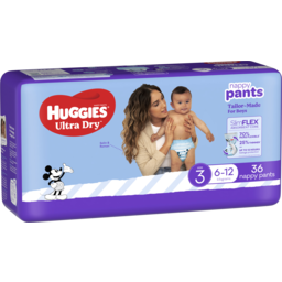 Photo of Huggies Ultra Dry Nappy Pants Boys Size 3 (6-12kg) 36 Pack 