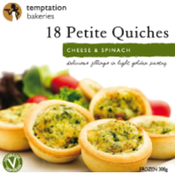 Photo of Temptation Bakeries Quiche Cheese & Spinach 300g