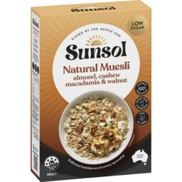Photo of Sunsol Natural Muesli Almond, Cashew Macadamia & Walnut 500g 500g